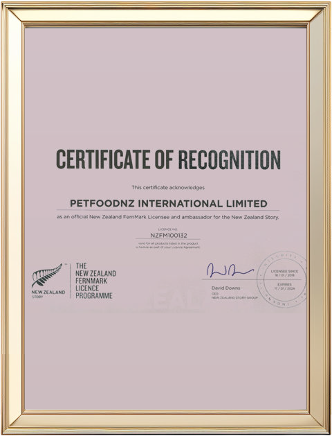 PETFOODNZ Certified