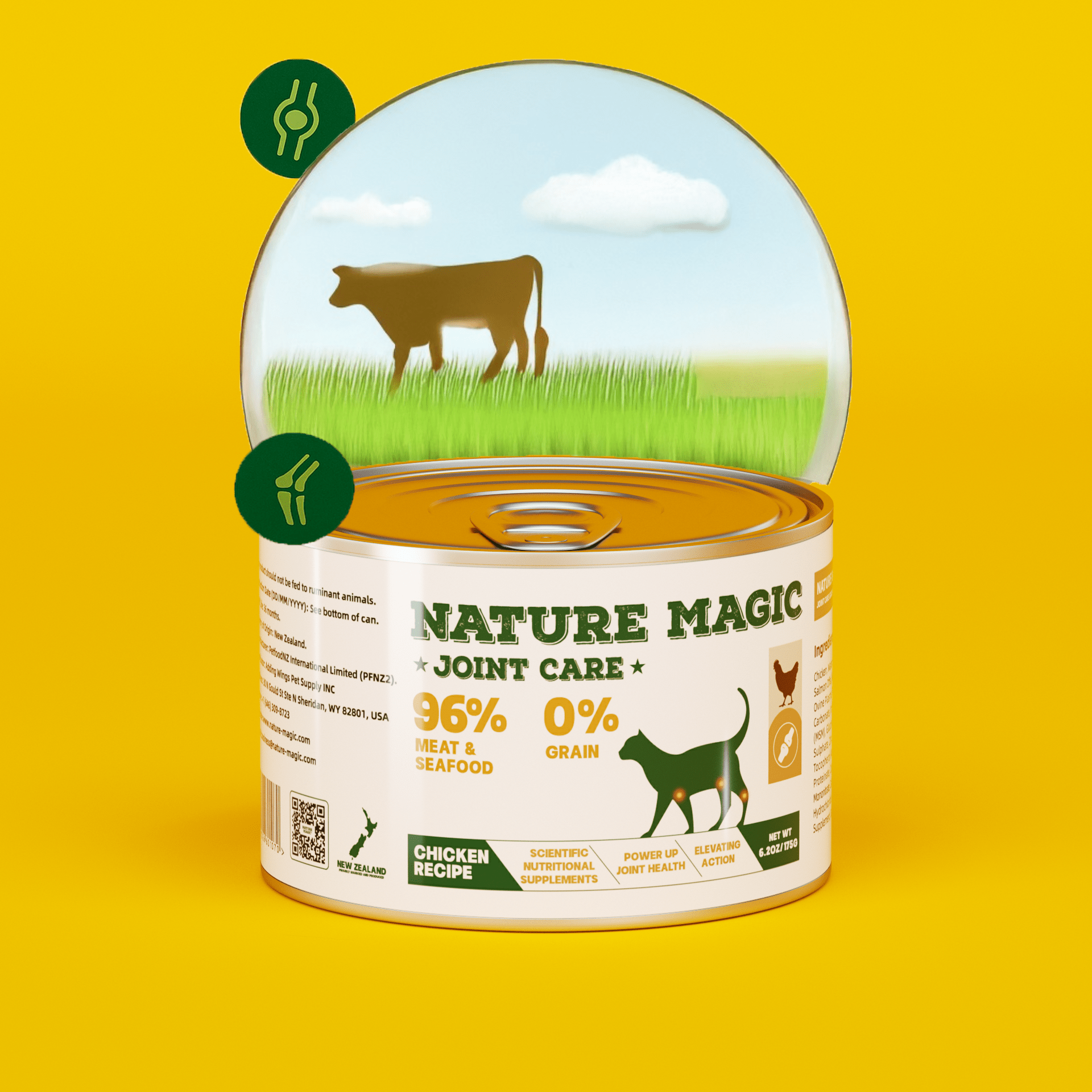 NATURE MAGIC Joint Care Wet Cat Food - Lamb - 175g Can