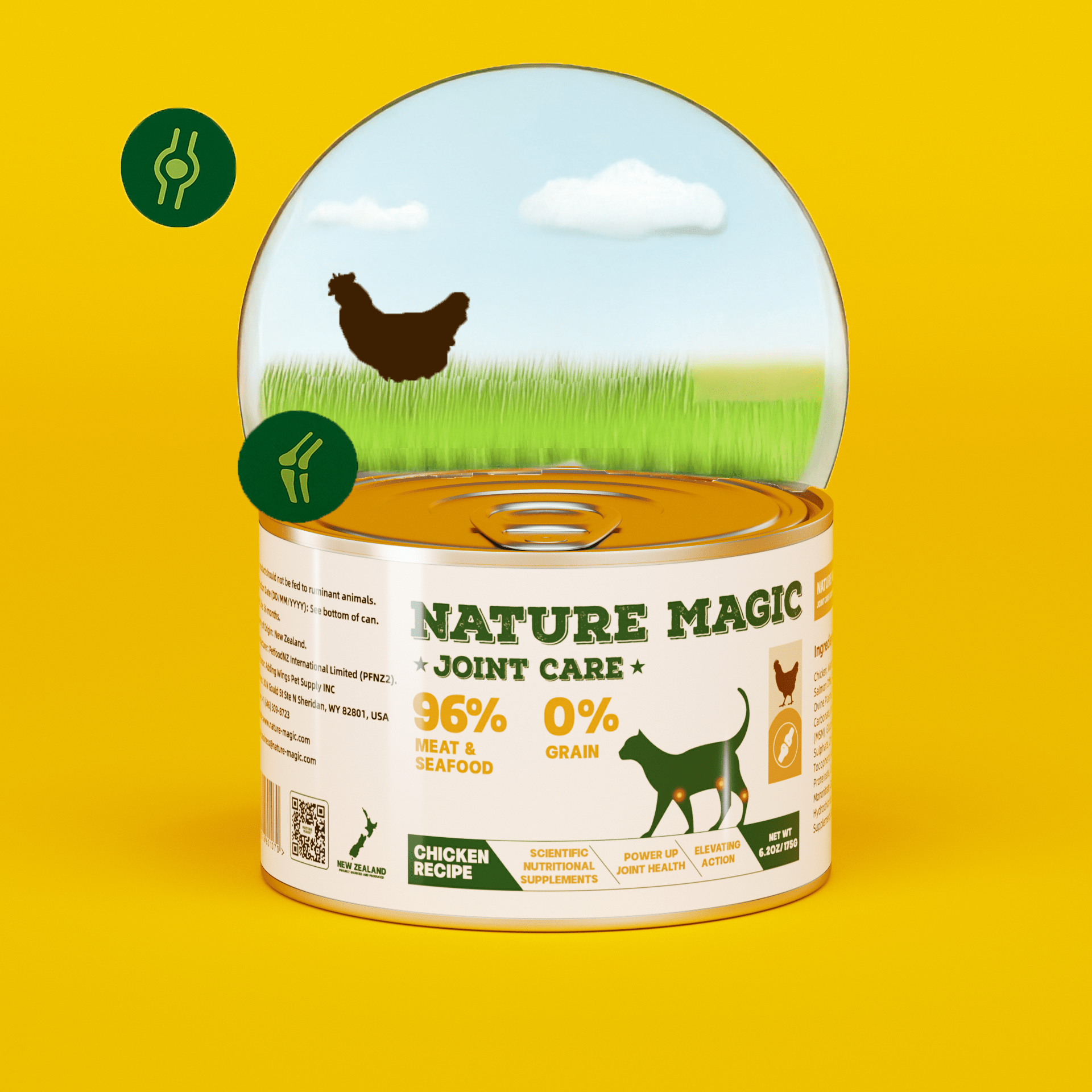 NATURE MAGIC Joint Care Wet Cat Food - Chicken Recipe - 175g (3 Pack)