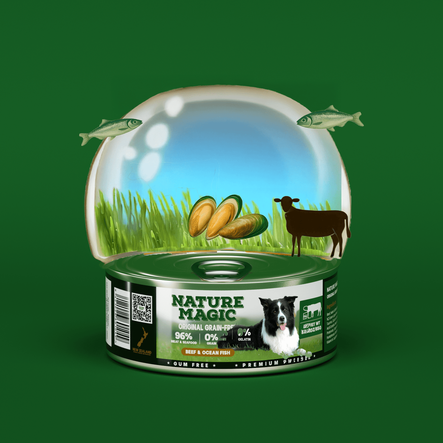 NATURE MAGIC Grain Free Wet Dog Food - Lamb & Salmon Recipe - 85g (3 Pack)